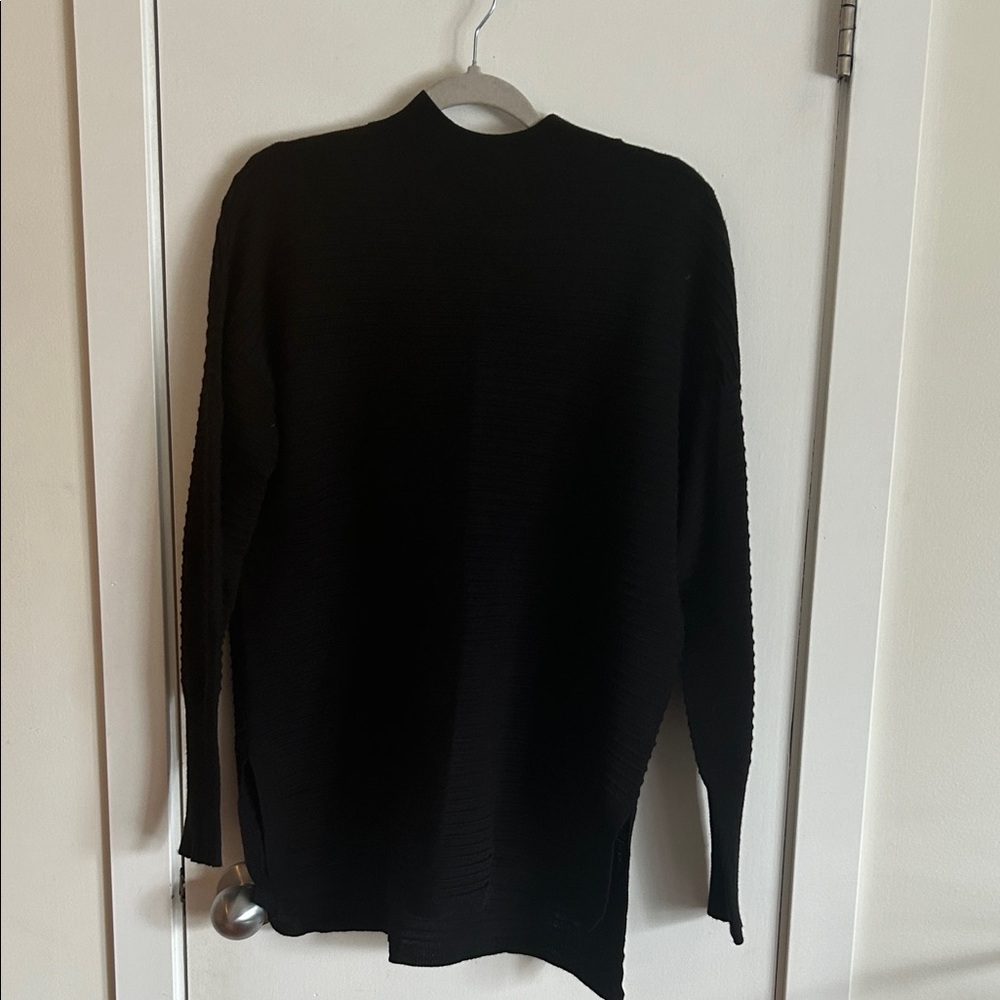 Mock neck sweater with piping detail